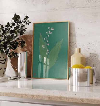 Lily of the Valley Canvas Wall Art, Minimalist Floral Decor, Botanical Print
