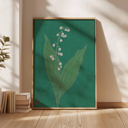 Lily of the Valley Canvas Wall Art, Minimalist Floral Decor, Botanical Print